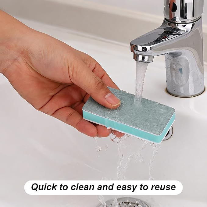 Aquarium Cleaning Tools Kit, Includes 4 Double Sided Sponge Scrubbers 2 Suction Cleaner Brushes & Water Pump Brush for Fish Tank Cleaning & Maintenance