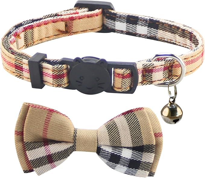 SuperBuddy Cat Collars Breakaway with Bell - 2 Pack Cat Safety Collars for Boys & Girls - Safety Buckle Kitten Collar for Pet Supplies,Stuff,Accessories