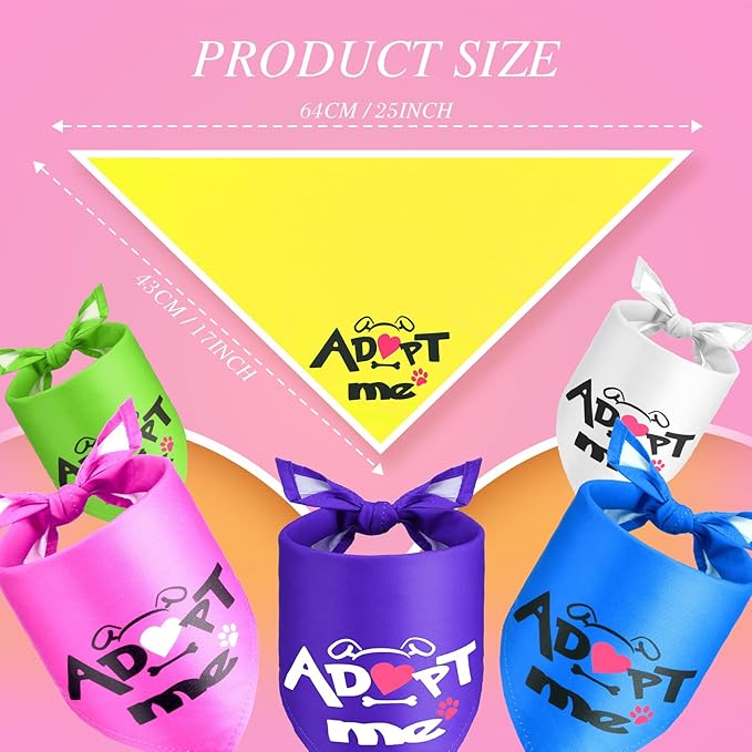 40 Pieces Adopt Me Dog Bandanas Bulk Multi Colors Bibs Triangle Dog Washable Scarf Kerchief Set for Small Medium Large Cats Pets Costume Accessories Decoration