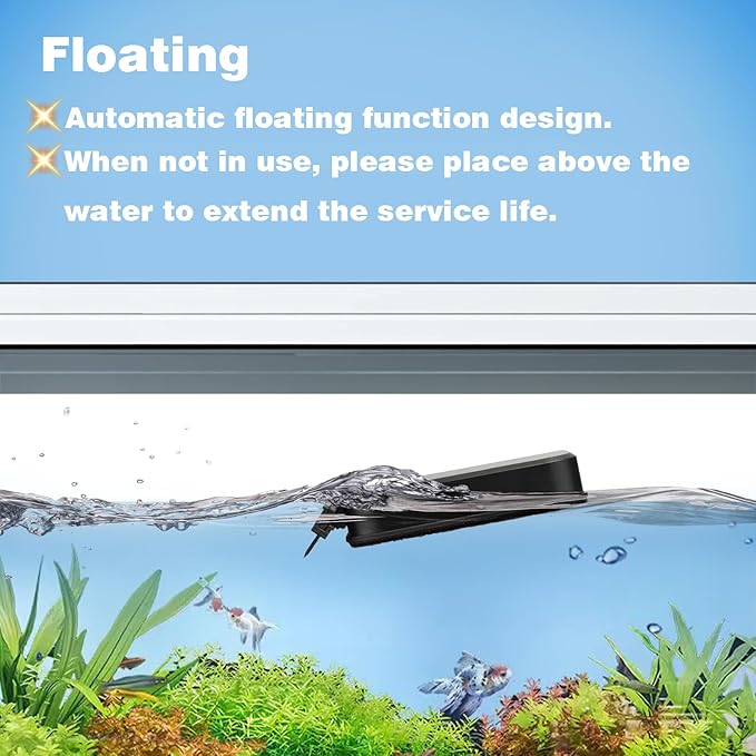 Carefree Fish Aquarium Super Strong Magnetic Cleaner for Glass Fish Tank Magnet Brush with Algae Scrapers Floating
