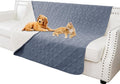 Waterproof Dog Blanket, 68x82 inches Pet Couch Covers for Sofa, Bed Furniture Protector from Dogs Washable and Reversible-Blue+Cream