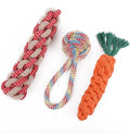 3PCS Natural Cotton Rope Toys for Small Dogs and Puppies, Dog Dental Care Chew Toys for Teething, Anxiety Relief, Helps Clean Teeth & Prevent Furniture Destruction(Corn cob Set)