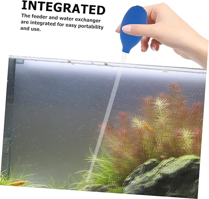 ibasenice Aquarium Excreta Cleaner Coral Feeding Tool and Water Changer Fish Tank Cleaner Durable for Easy Waste Removal and Precise Feeding