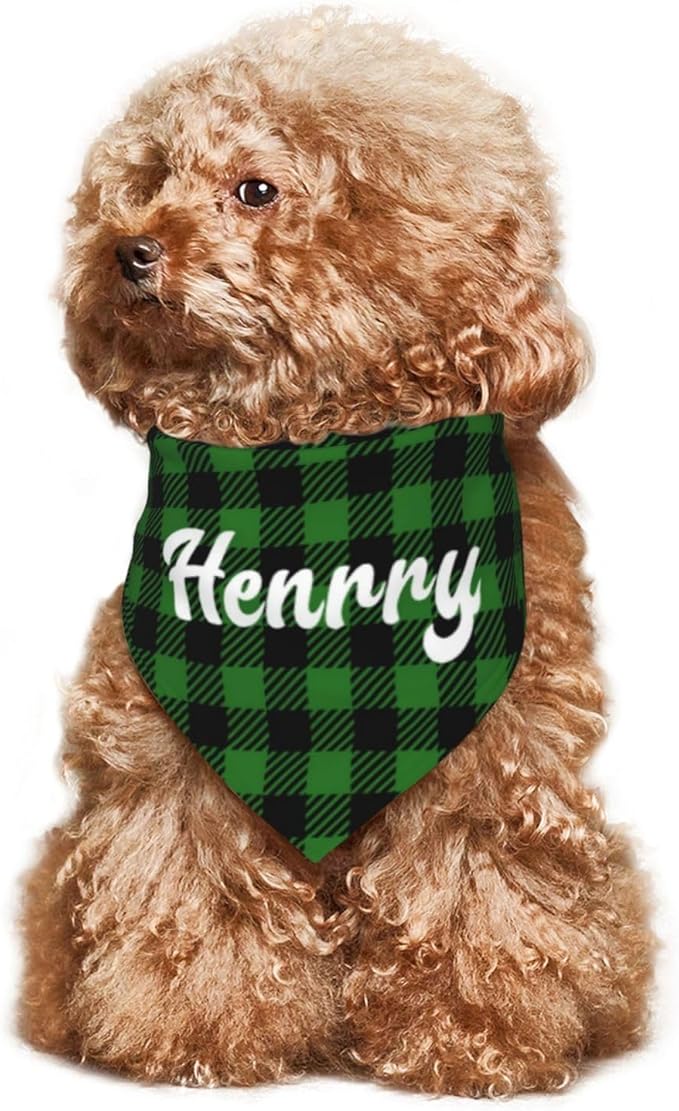 Custom Pet Scarf Personalized Dog Bandana with Name Personalized Add Your Text Bibs Triangle Head Scarfs Gift for Small Medium Large Dogs Cats Baby Puppy Pets Accessories
