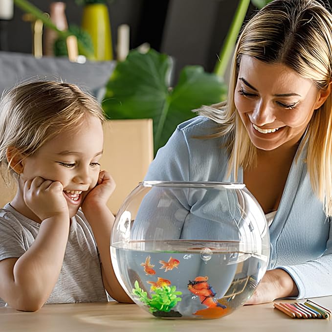 onesimcr Floating Fish Tank Decorations, Aquarium Decorations, Lovely Diver Fish Tank Decorations, Floating Device Fish Tank Accessories，Suitable for All Kinds of Fish Tanks(Orange)…