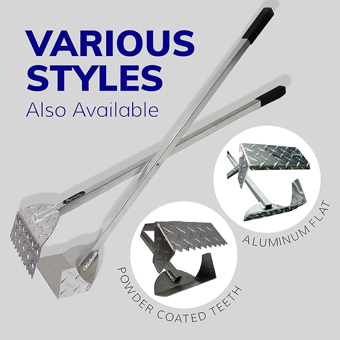 ActiveDogs Dog Poop Scooper Heavy Duty - Best Ever Dog Pooper Scooper with Teeth - Outdoor Welded Aluminum Metal & Solid Bolt Pet Waste Removal Shovel, USA Made