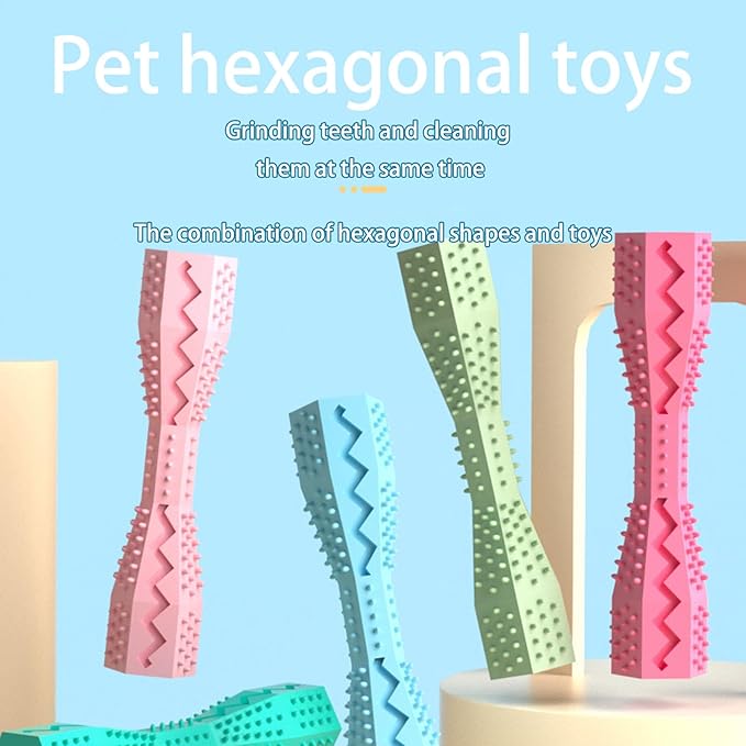 Dog Chew Toy Rubber for Aggressive Chewers Promotes Teeth Health Interactive Pet Teeth Toy Pet Enrichment