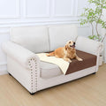 hyha Waterproof Dog Blanket, Soft Dog Bed Cover Pet Blankets, Waterproof Sofa Couch Cover for Dogs Washable, Reversible Pet Couch Covers for Sofa Furniture (30x53 Inch, Brown/Beige)