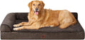 EHEYCIGA Extra Large Dog Bed Othorpedic, Memory Foam XL Dog Bed with Washable Removable Cover, Waterproof Pet Sofa Couch XLarge Size Dogs with Nonskid Bottom, 44x32x6.5, Brown