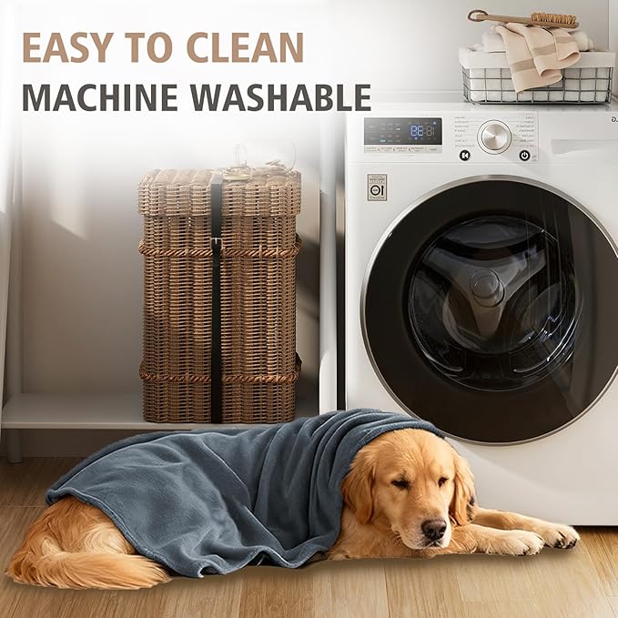 Ameritex Pet Bed Blanket Reversible 100% Waterproof Velvet Super Soft for Sofa and Bed