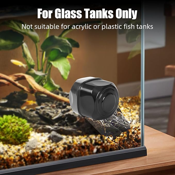 AQUANEAT Aquarium Magnetic Brush, Glass Fish Tank Cleaner, Algae Scraper, Not for Acrylic and Plastic, Large