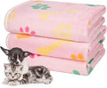 Dono 1 Pack 3 Dog Blankets for Small Dogs, Soft Fluffy Paw Print Pattern Fleece Pet Blanket Warm Sleep Mat, Puppy Kitten Blanket Doggy Mat for Dog Cat Kitten Doggy -23*16in (M(30*20"), Brown Bone)