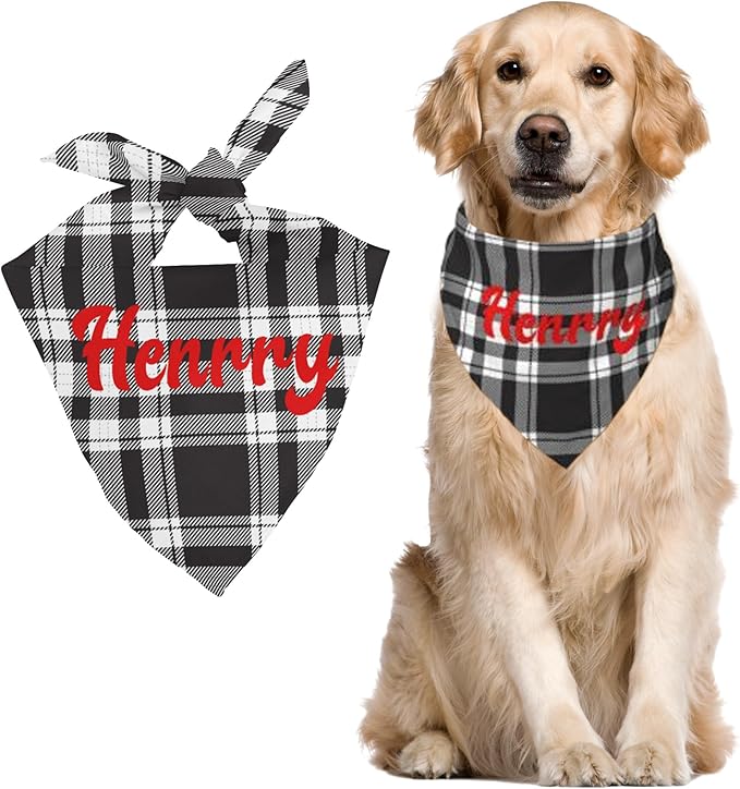 Custom Pet Scarf Personalized Dog Bandana with Name Personalized Add Your Text Bibs Triangle Head Scarfs Gift for Small Medium Large Dogs Cats Baby Puppy Pets Accessories