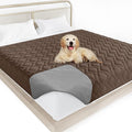 Moonsea Waterproof Blanket Dog Bed Cover with Non-Skid Bottom, Couch Cover for Dogs, Mattress Protector Furniture Protector, Bed Couch Sofa(86" X 82"), Chocolate