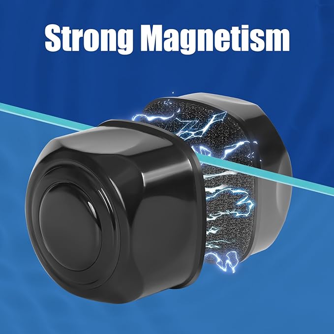 AQUANEAT Aquarium Magnetic Brush, Glass Fish Tank Cleaner, Algae Scraper, Not for Acrylic and Plastic, Large