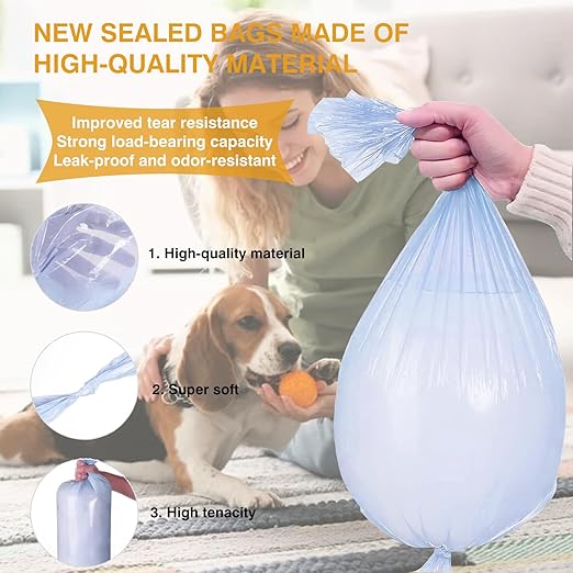Pet Trash Can| Dog Waste Disposal System for Outdoor and Indoor Odor Control | Dog Poop Trash can | Includes 4 Square Refill Bag