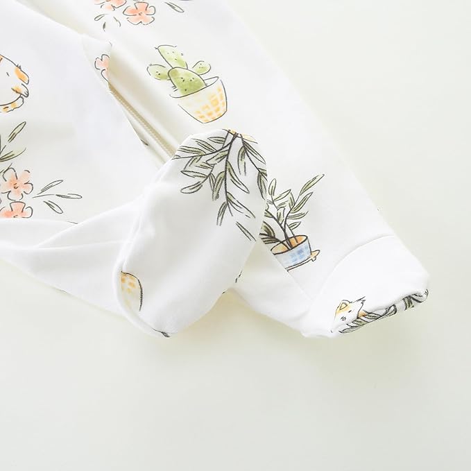 Unisex Baby Boy and Girl Zipper Onesie Toddler Footie One-Piece Infant Romper Jumpsuit