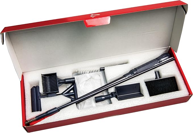 Aquatop 6-in-1 Aquarium Cleaning Kit with Extendable 35.5″ Handle – Includes Scraper, Fish Net, Gravel Rake, Tube Brush & Sponge for Easy Tank Maintenance, MDK-6L