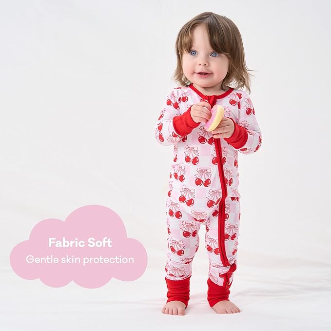 pureborn Baby Infant Boys Girls Sleeper Snug Fit Viscose from Bamboo Pajamas Zipper Pjs 0-24 Months