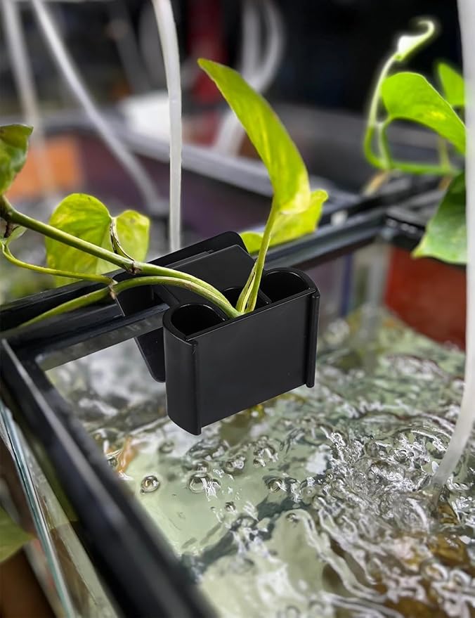 2 Pk Upgraded Aquarium Plant Holder, Hanging Aquarium Plant Holder with Clip, Suitable for Fish Tank Plant Potting, Aquarium Decoration
