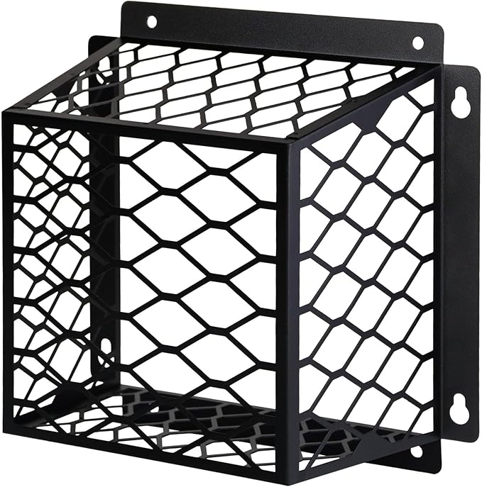 Dryer Vent Bird Guard,Dryer Vent Cover Bird Guard Cage for Most 3" to 4" Exhaust Fan Cover,7"Lx7"Wx5"H Steel Ventilation Bird Cage for Bathroom Exhaust Ventilation,Black