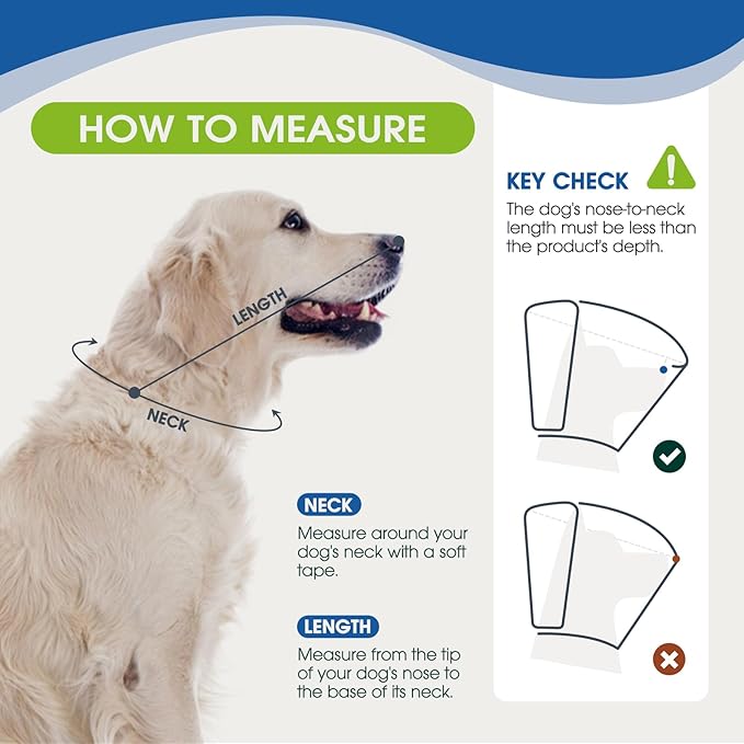 Dog Cone Collar After Surgery for Large Dogs, Adjustable Soft Cone for Dogs to Stop Licking, Professional Elizabethan Collar for Pet, Recovery Cones for Wound Healing & Hot Spots