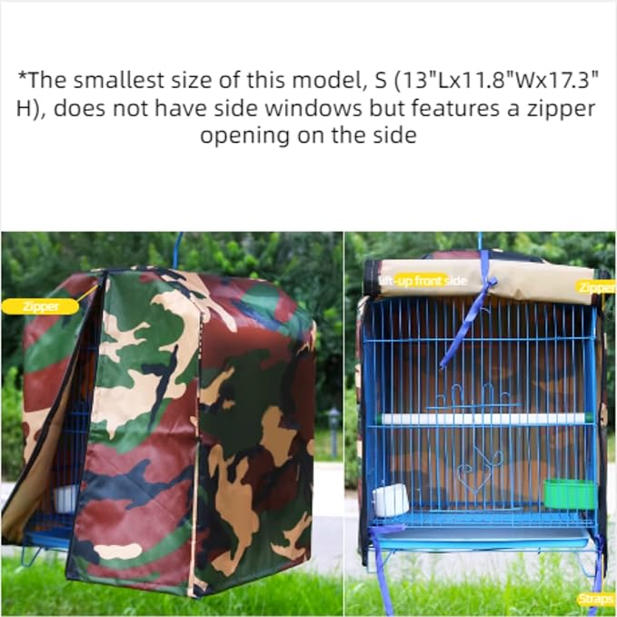 MANON ROSA Bird Cage Cover - Lightproof Birdcage Covers Nighttime- Ideal for Parrots Cockatiels Parakeets Cockatoos Lovebirds Finches Budgerigars Conure (L(19.7" Lx13.8 Wx13 H),Purple)