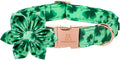 Lionheart Glory St. Patrick's Day Dog Collar, Dog Collar with Flower, Cute Floral Pattern Pet Collars Adjustable Pet Collars for Large Dogs