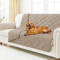 Smiry Waterproof Dog Bed Cover Blanket 52x82, Soft Reversible Pet Blanket, Washable Leakproof Cats Dogs Couch Cover for Sofa, Couch, Furniture, Taupe/Taupe