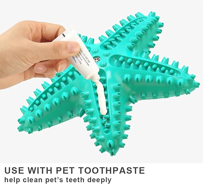 Chew Toy for Dog Toothbrush Stick Dog Toys for Aggressive Chewers Interactive Toys Treats Tough Toy to Keep Them Busy Chew Toys for Small Dogs (Star Toy - Blue)