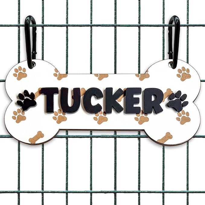 Personalized Dog Crate Sign Custom Dog Kennel Accessories Name Plate Doghouse Sign Decor Gift for Dog Lover
