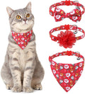 Breakaway Cat Collars with Bell & Cute Pendants - 3 Pack Adjustable Safety Kitten Collars - Decoration for Girl Boy Cats Puppy and Small Pets (Style C - Christmas)
