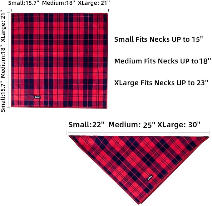Small Dog Bandanas -5PCS Birthday Gift Puppy Bandana Vibrant Color Plaid Printing Adjustable Scarf Bib Handkerchief Accessories for Small XSmall Dog Cat pet