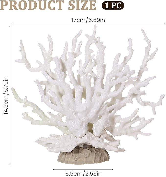 Fish Tank Fake Coral, Artificial Aquarium Coral Ornament, Aquarium Decor Plastic Plant Small, Multi-Purpose Simulation Water Grass, Faux Aquariums Ornament