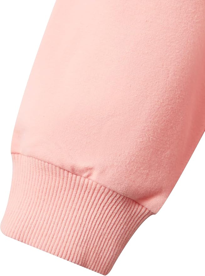 Toddler Baby Girls Cotton Sweater, Long Sleeve Crewneck Sweatshirt Pullover Kids Warm Clothing for Fall Winter