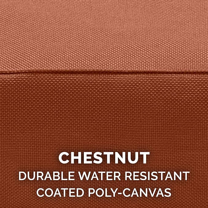 Furhaven Water-Resistant Orthopedic Dog Bed for Medium/Small Dogs w/ Removable Washable Cover, For Dogs Up to 35 lbs - Indoor/Outdoor Logo Print Oxford Polycanvas Mattress - Chestnut, Medium