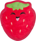 Outward Hound Tough Skinz Durable Squeaky Dog Toy with Two Tough Layers, Strawberry, Red, Medium