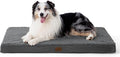 Bedsure XL Dog Bed for Crate - Large Comfy Flat Pet Beds with Removable Washable Cover, Orthopedic Egg Crate Foam Crate Mat, Suitable for Pet Up to 90 lbs