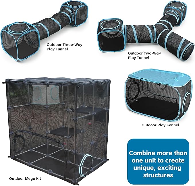 INTURN Catio Outdoor Cat Enclosure, Mega Kit for Outdoor and Indoor(Mega Kit)
