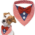 FUAMEY Dog Tuxedo American Flag for Medium Dogs,Dog Formal Suit Dogs Attire Pet Bow Tie Puppy Party Costumes Cat Tux Outfits Pets Bandana Cosplay Adjustable Bowties 4th of July Independence Day M