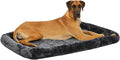 MidWest Homes for Pets QuietTime Giant Dog Bed – Gray Faux Fur Bolster, Ultra-Soft and Machine Washable, Fits 54-Inch Crates and Carriers, for XXL Breed Dogs
