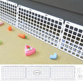 12 Pcs Under Couch Blocker for Bed Adjustable Furniture Plastic Under Bed Blocker with 30 Ties White Couch Barriers for Dogs Pets Cats (Style3)
