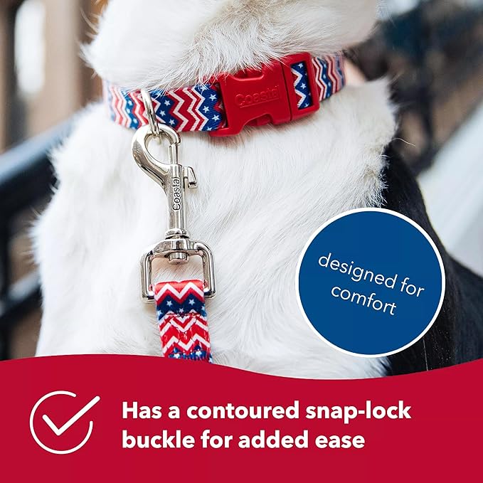 Coastal Pet Styles Adjustable Dog Collar - Stylish Patterned Fabrics - Snap-Lock Buckle - Adjustable Dog Collar - for Small, Medium or Large Dogs - Pink Dots - 3/8" x 08"-12"