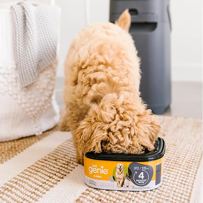 Pet Genie – Jumbo refill – Up to 4 months of supply - Ultimate odor control dog poop bags,(Pack of 6)