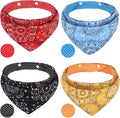 PAWCHIE Dog Bandanas Small Reversible Styles Pet Triangle Scarf Bibs - Adjustable with Two Snaps - Kerchief Set Accessories for Dogs, Puppy, Cats Red