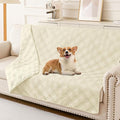 hyha Waterproof Dog Blanket, Reversible Pet Bed Blanket, Soft Sofa Couch Cover for Dogs Washable, Waterproof Pet Couch Covers for Sofa Puppy Cats Furniture Protector(68"x82", Beige/Beige)