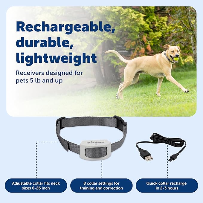 PetSafe Classic In-Ground Fence In Ground Cat Fence, Underground Dog Containment System Expandable Up to 5 Acres, Digital LCD Screen, 8 Different Collar Settings, Invisible, Pet Training