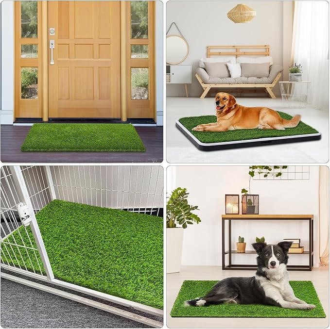 Artificial Grass, Professional Dog Grass Mat, Potty Training Rug and Replacement Turf Outdoor Rug Patio Lawn Decoration, Easy to Clean with Drainage (39.4 x 19.7 inch)