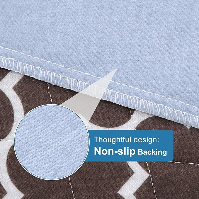 OUTCREATOR® Washable Bed Pads 34" x 36" (Pack of 4), Incontinence Mattress Protector, Anti-Slip Waterproof Underpads for Adults Kids Elderly Pets, Absorbency & Reusable Bedwetting Pads (Dark Brown)