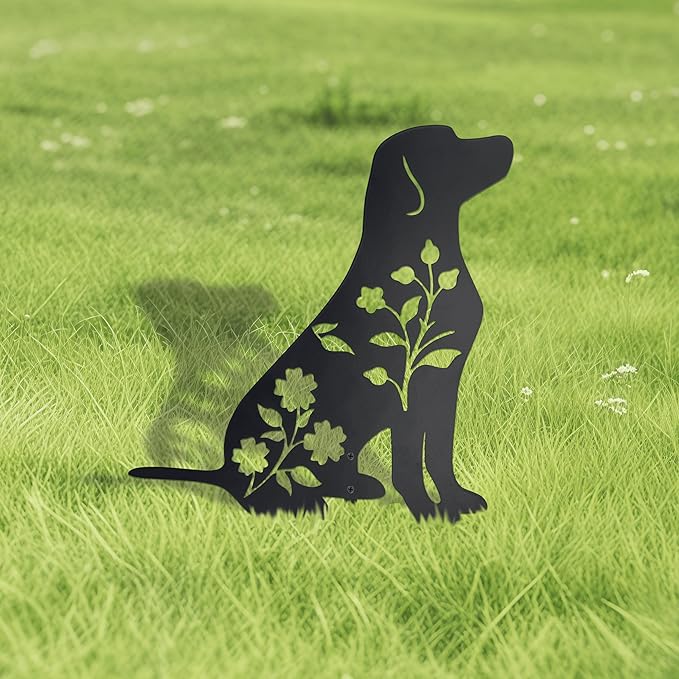 Labrador Retriever Garden Stake - Durable Outdoor Dog Statue for Lawn Décor